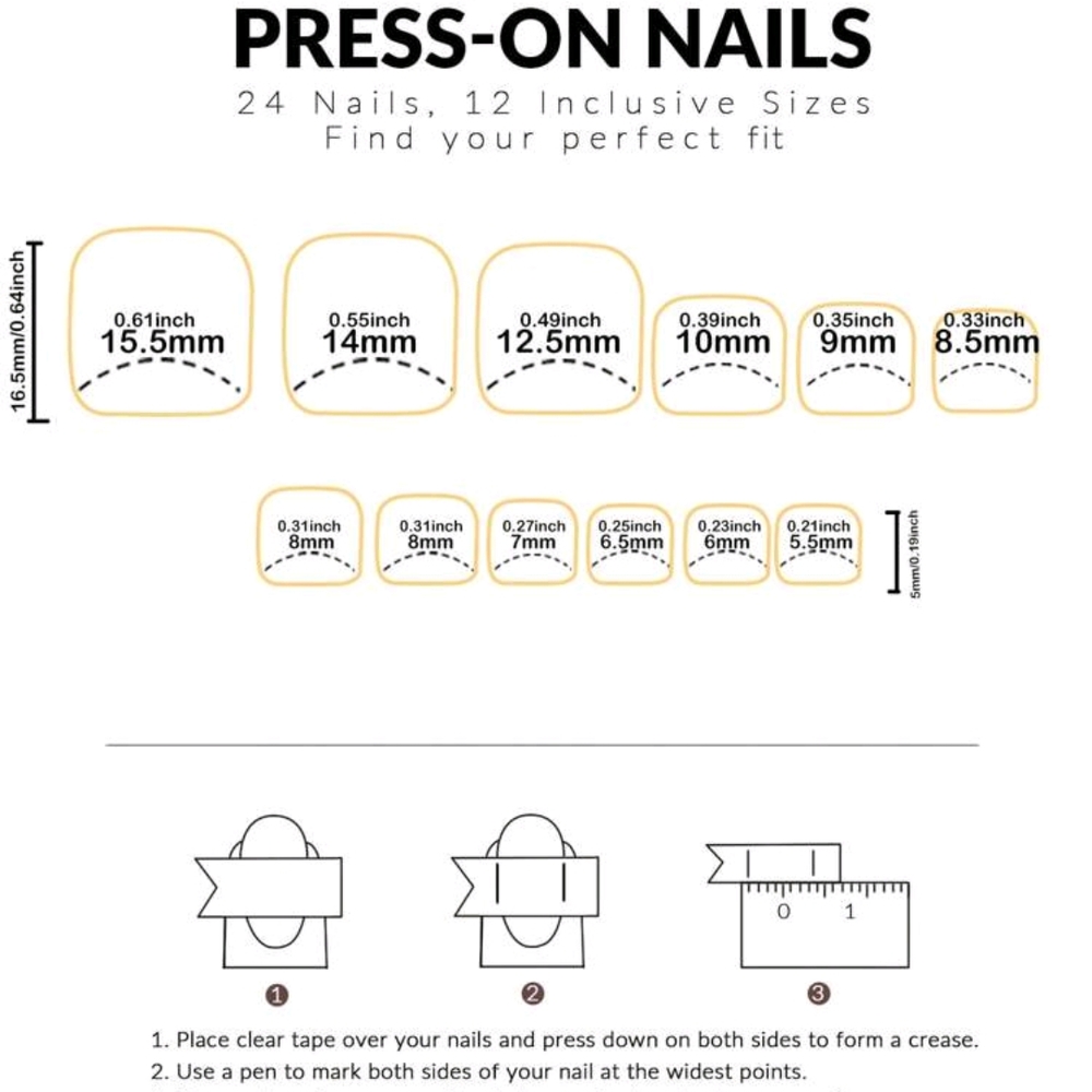 💕 $4 Bundle 24 pc.DIY-Professional Reusable Press On Toenails - Picture 4 of 4
